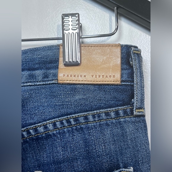 Citizens Of Humanity Blue Straight Jeans with Distressed Detail - Picture 7 of 12